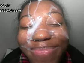 18 Year Old Gets A Big Facial After Giving Sloppy Head- DSLAF