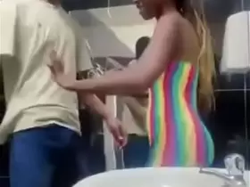 Slay Queen was caught fucking her best friend's boyfriend in a public toilet see What happens after her friend came in