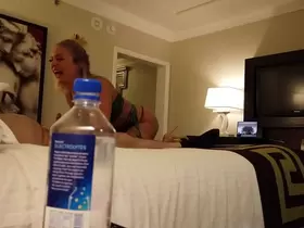 Stupid Water Bottle! Madelyn Monroe Fucks Stranger in Vegas