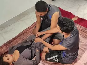 Two guys fucking one girl gangbang Indian sex