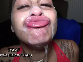 Sexy Latina Gets A Huge Facial After Sloppy Head- DSLAF