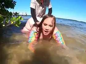 She got baptized by dick