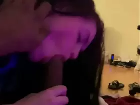 Girlfriend sucks BBC after she catches me cheating