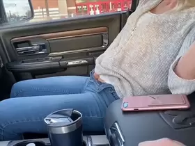 Petite Babe Squirts in Car and Wears Remote Control Vibrator in Public at Target