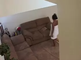 Black teen gets a. & face fucked by her step dad