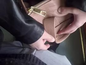 Horny Married Bulge Watcher Milf Touch my Cock at Subway!